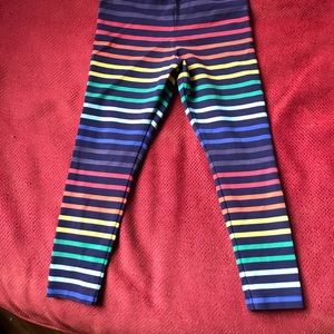Primary multi-color striped leggings 5T